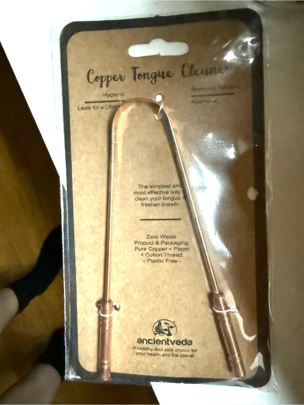 Ancientveda Copper Tongue Cleaner - Copper